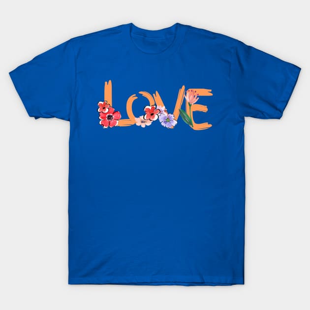 flower love T-Shirt by Christian custom designz